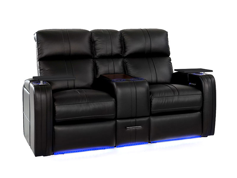 flash home theater loveseat with tables