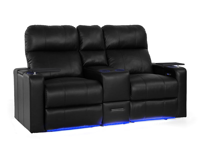 turbo home theater loveseat with tables