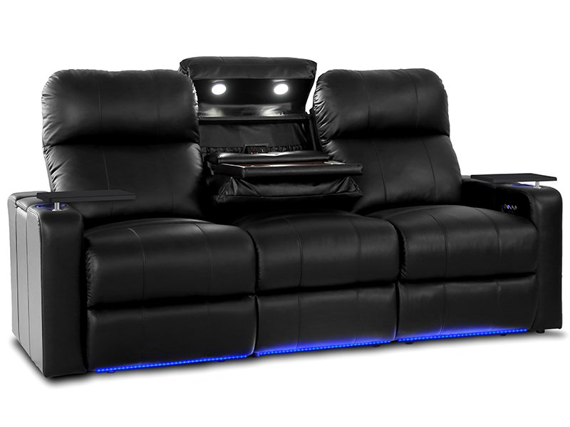 turbo home theater sofa with drop down console