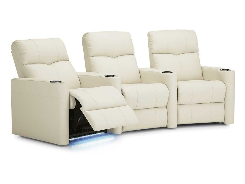 white leather palliser theater seating techno model