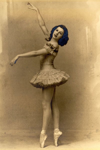 vintage picture of ballet dancer in tutu