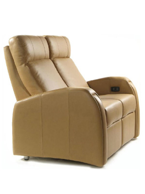 jaymar 351 dual loveseat recliner in beige top grain leather