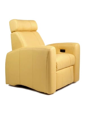 Jaymar Luxury Yellow Leather Movie Recliner