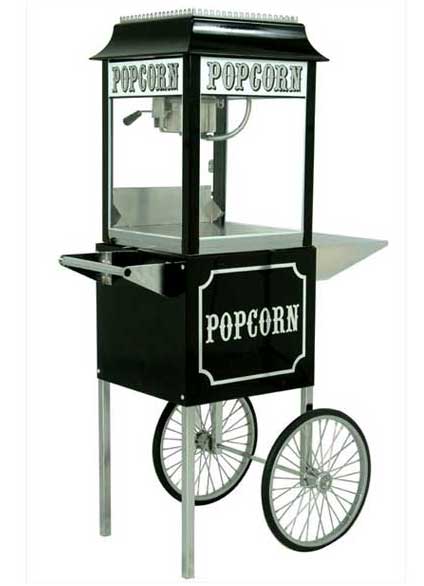 popcorn carts in black