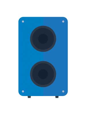 blue speaker for home theater