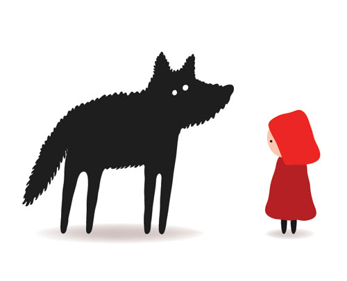wolf and little girl