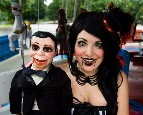 carnival dummy and ventriloquist