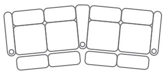 row of 4 dual loveseats curved