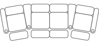 row 4 center loveseat curved