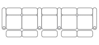 row 5 dual loveseats straight