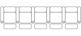 row of 5 straight