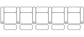 row of 5 straight