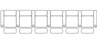 row of 6 straight