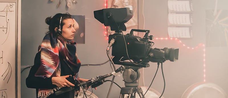 girl filming movie