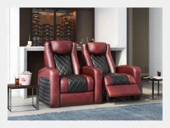 octane zure red and black recliners