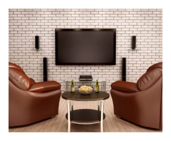 brown recliners in tv room