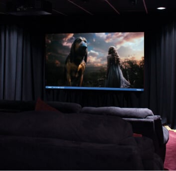 screen with movie