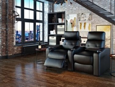 countour real leather theater seating