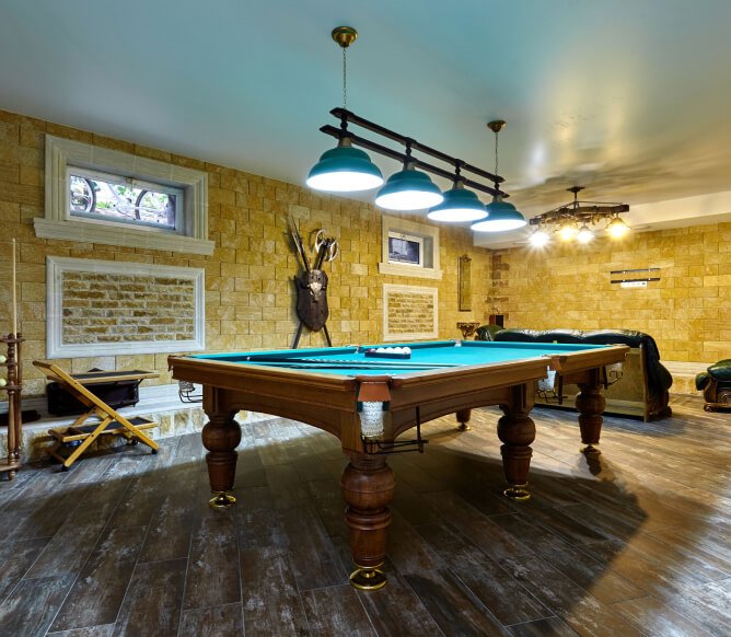 basement billiards room