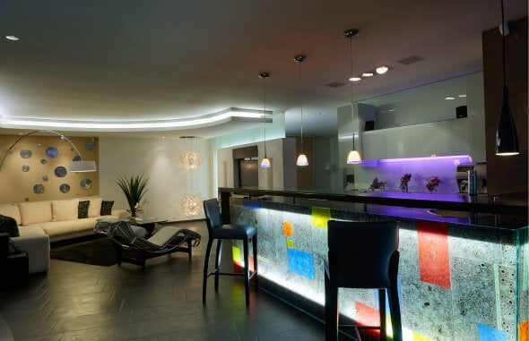 basement home lounge