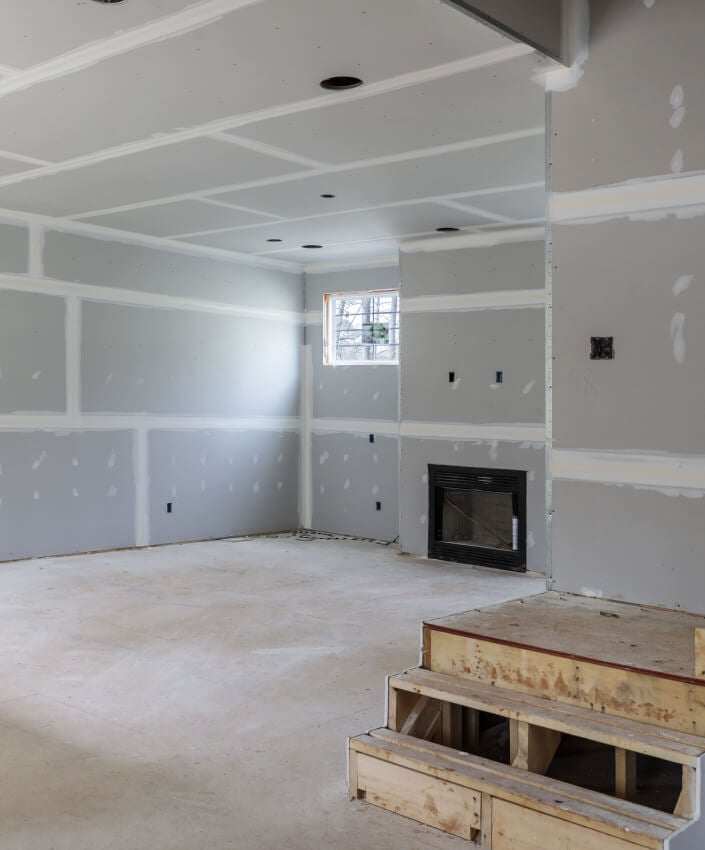 unfinished basement