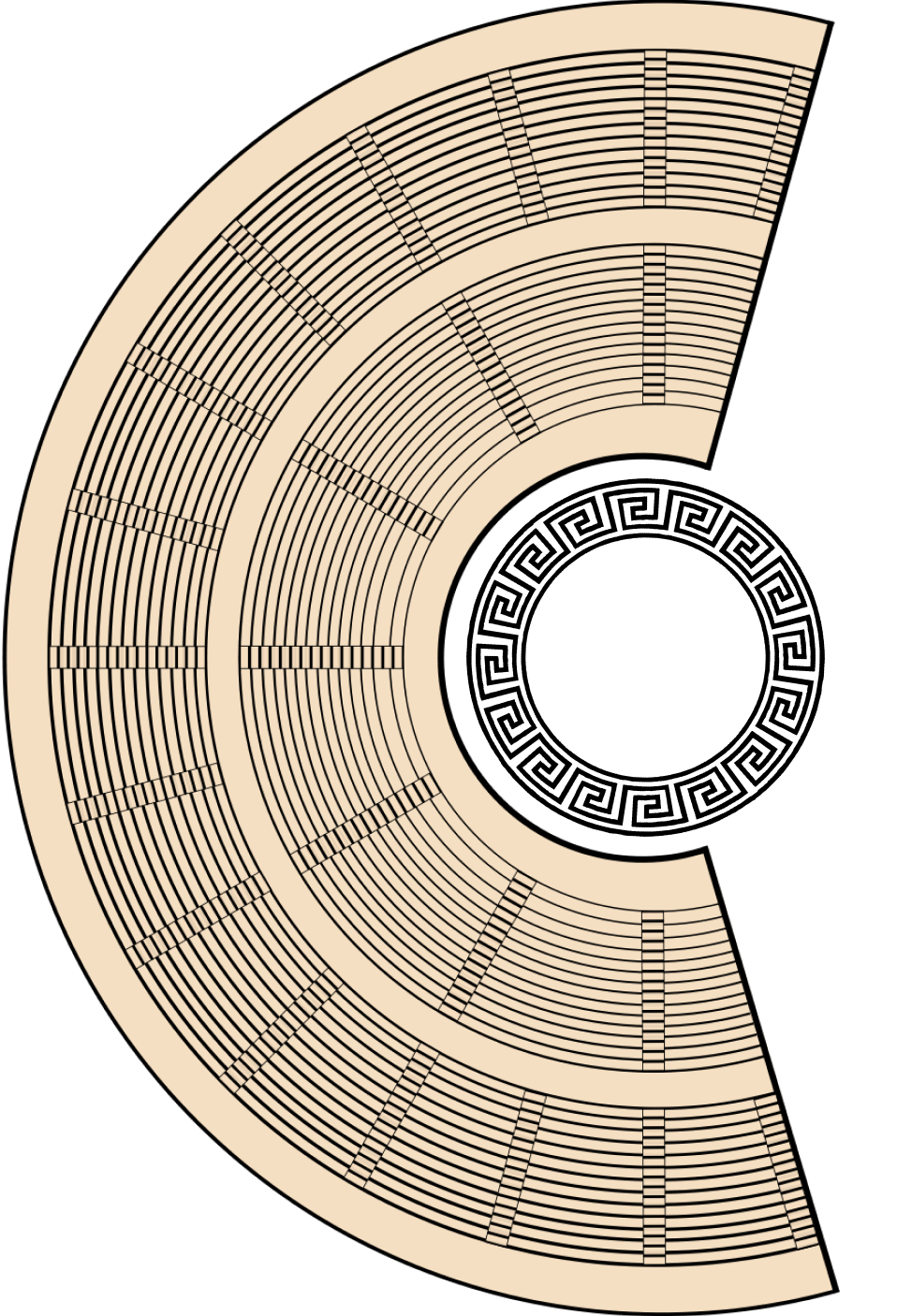 ancient greek theater seating