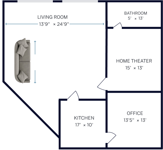 room layout with furniture planning