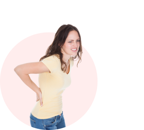 woman with back pain