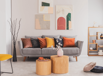 modern gray sofa