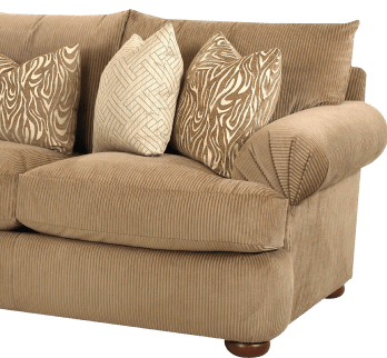 angled view of sofa