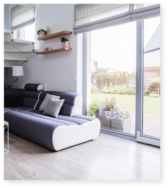 living space with natural light