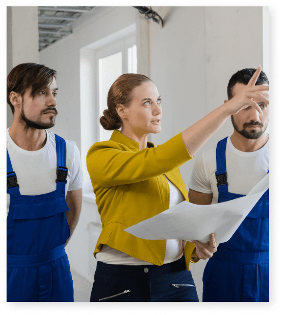 a group planning a space