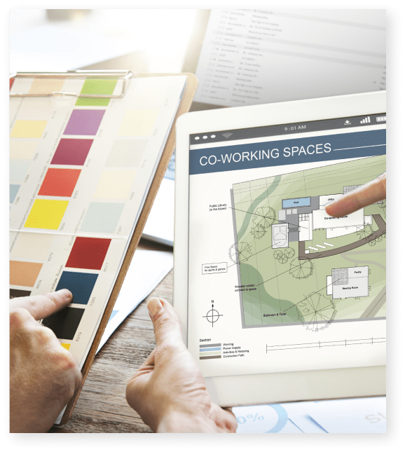 planning space on tablet