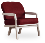 red single armchair