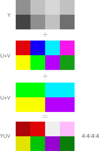 4:4:4:4 sampling display