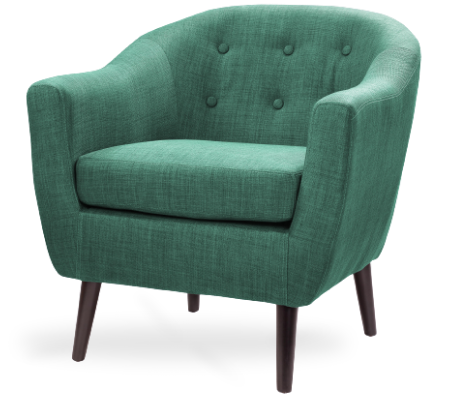 green single armchair