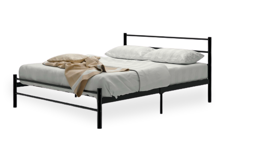 angled image of bed