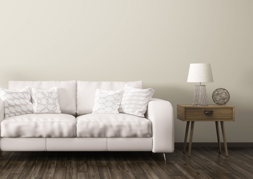 white sofa in living space