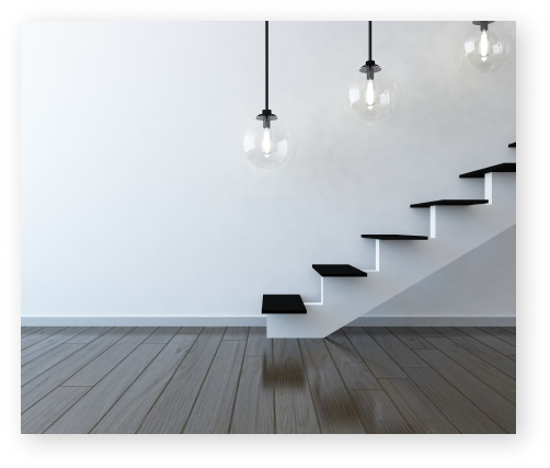 modern open stairway
