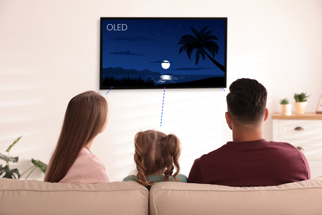 OLED TV display Black Light Image