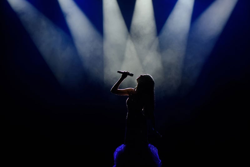 performer singing