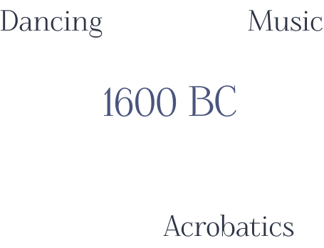 1600 BC dancing music acrobatics