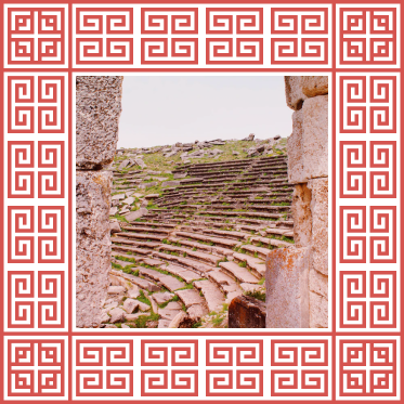roman staircase with border
