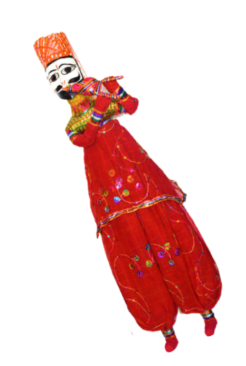 Indian puppet in a red dress
