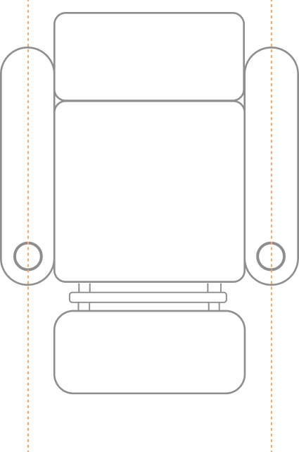 riser theater seat outline