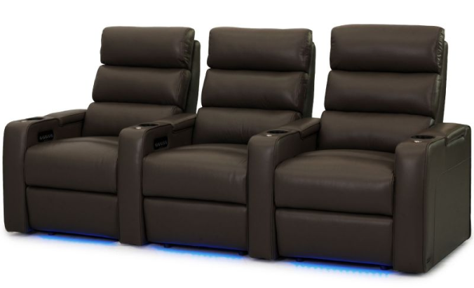 Row of three recliners