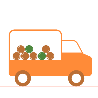 truck carrying logs
