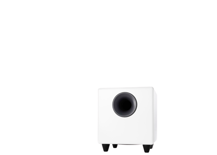 small white subwoofer