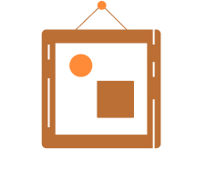 wood picture frame icon