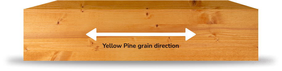 yellow pine grain direction